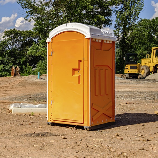 how often are the porta potties cleaned and serviced during a rental period in Reiffton